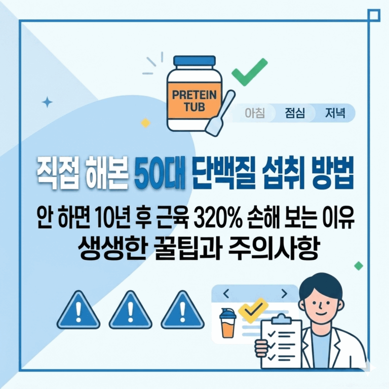 50대 단백질 섭취 방법, 안 하면 10년 후 근육 320% 손해 보는 이유