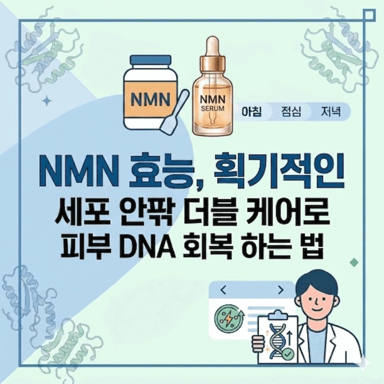 NMN 효능, 획기적인 세포 안팎 더블 케어로 피부 DNA 회복 하는 법