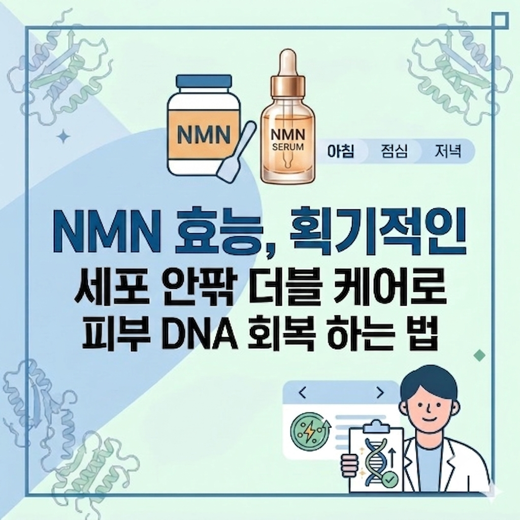 NMN 효능, 획기적인 세포 안팎 더블 케어로 피부 DNA 회복 하는 법