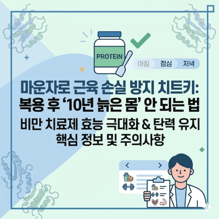 마운자로 근육 손실 방지 치트키: 복용 후 ‘10년 늙은 몸’ 안 되는 법