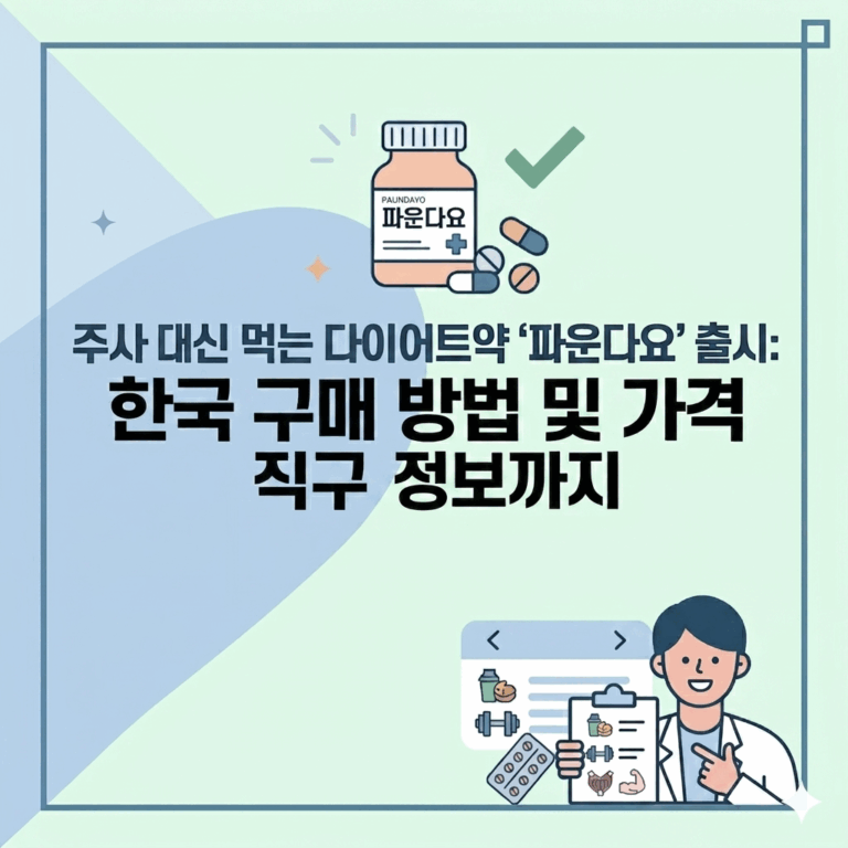 사 대신 먹는 다이어트약 파운다요 출시, 한국 구매방법 가격 직구 총정리: 모르면 손해 보는 GLP1 효능의 비밀