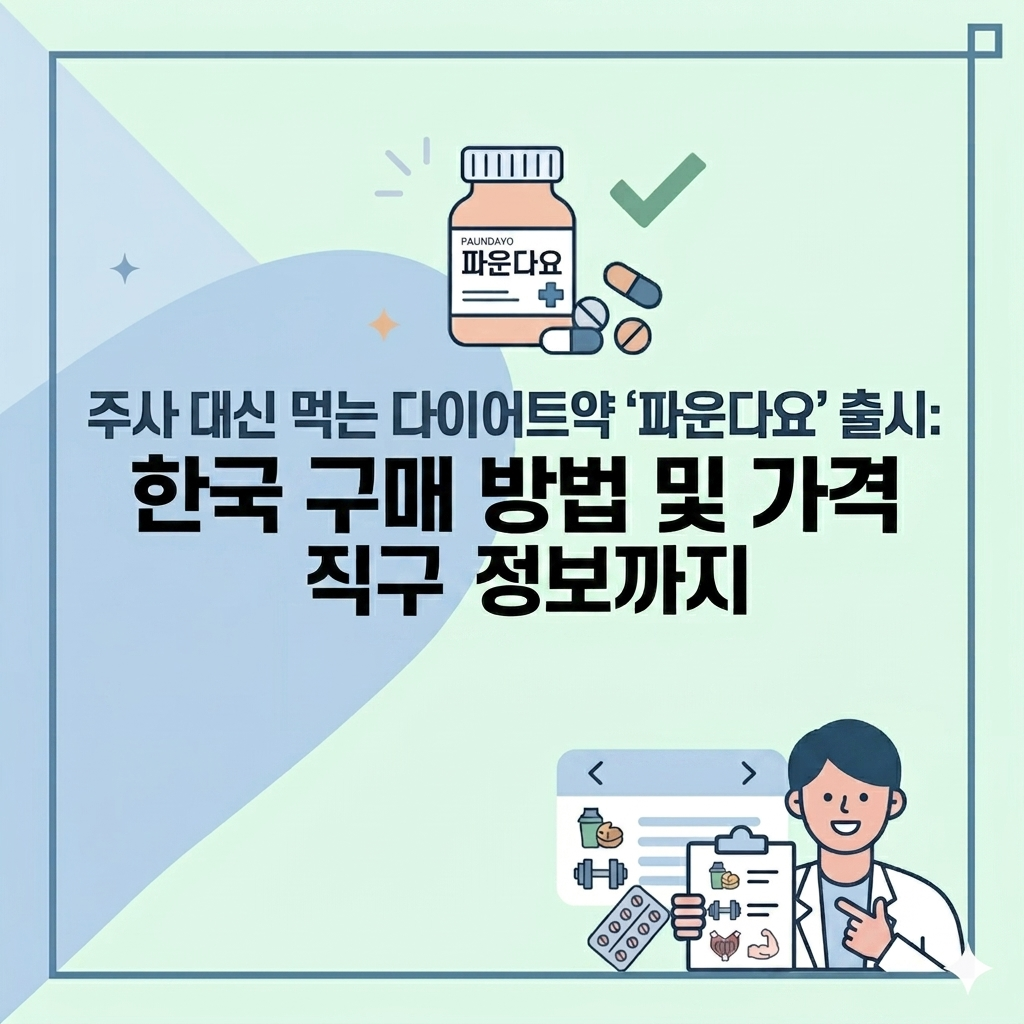 사 대신 먹는 다이어트약 파운다요 출시, 한국 구매방법 가격 직구 총정리: 모르면 손해 보는 GLP1 효능의 비밀