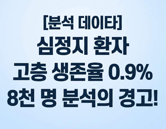 심정지 환자 고층 생존율 0.9% 8천명 분석의 경고