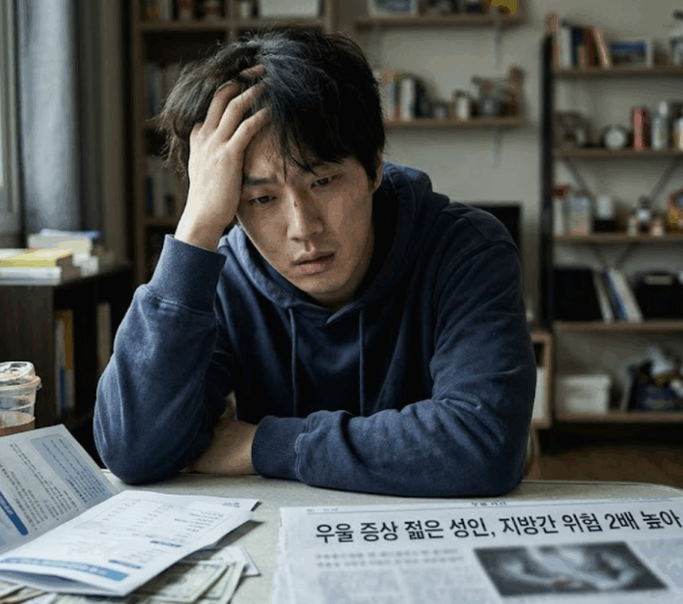 우울증 있으면 지방간 위험 2배? 도대체 왜 그럴까? (3가지 원인과 확실한 예방법)