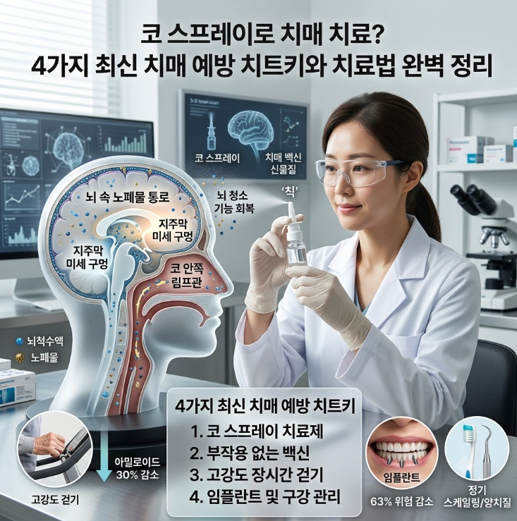 코 스프레이로 치매 치료? 4가지 최신 치매 예방과 치료법 완벽 정리